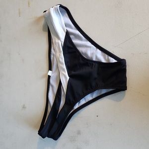 Black & White Bikini Bottoms